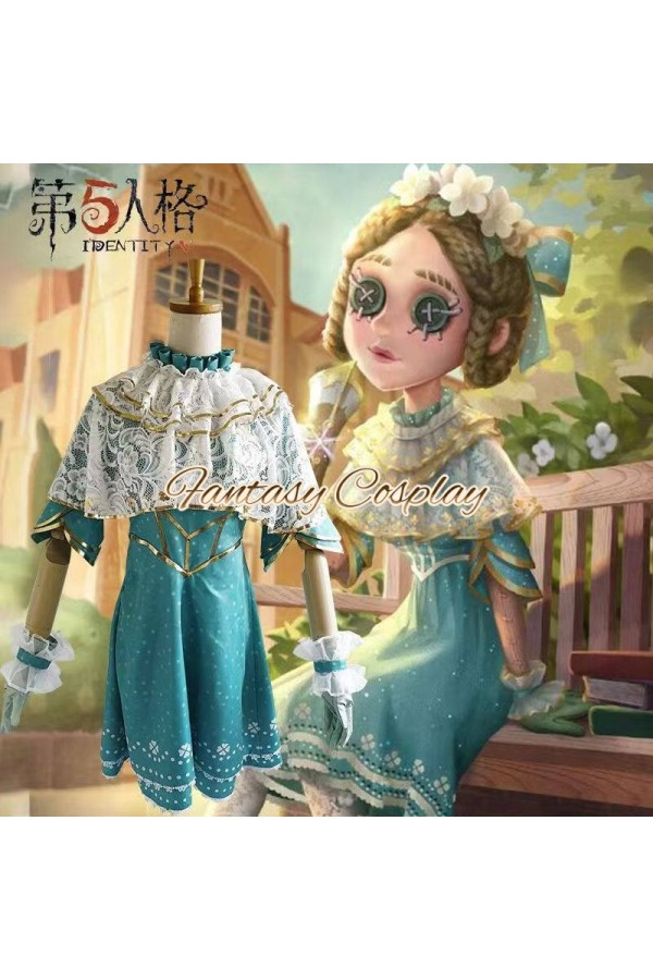Identity V Doctor Emily Dyer Yesterday Blue Dress Kids Children Cosplay Costume